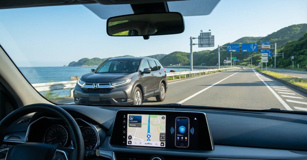 Honda CR-V Hybrid из Японии: e:HEV на трассе и мультимедиа вне Японии