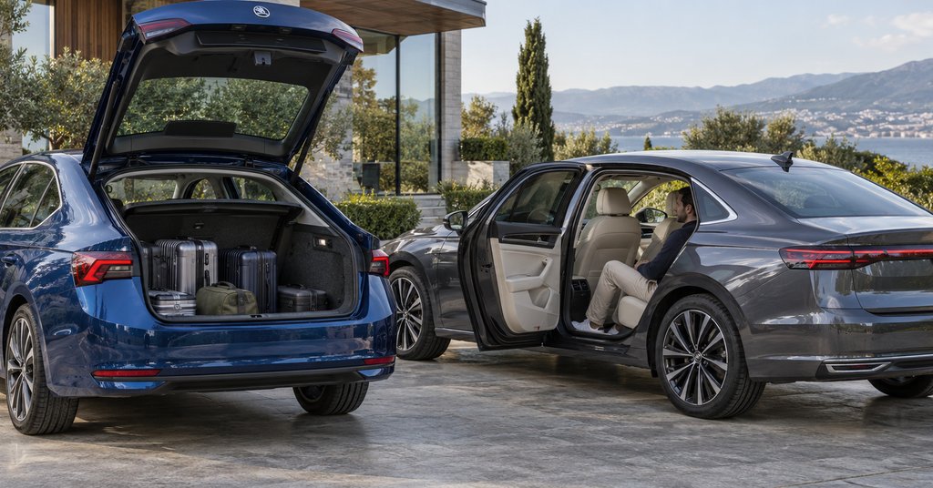Skoda Octavia vs VW Magotan: огромный багажник или простор сзади
